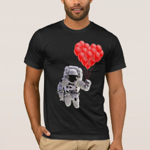 Astronauten, die Herzballons halten T - Shirt