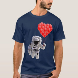 Astronauten, die Herzballons halten T - Shirt