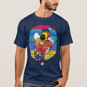 Astronauten, die LGBT-Fahne tragen Transgender Pro T-Shirt