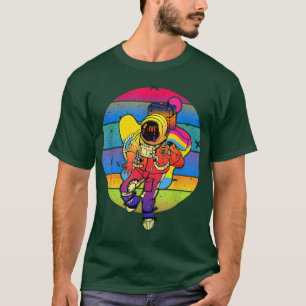 Astronauten, die LGBT-Flag Panseual Proud LGBT Su T-Shirt