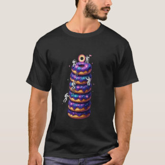 Astronauten-Donut Lustiger Weltraum-Galaxie-Desser T-Shirt