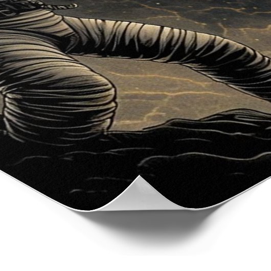 Astronauten Dueling Poster - Space Battle Wall Art (Ecke)