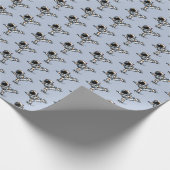 Astronauten Eiskunstlauf Geschenkpapier (Ecke)