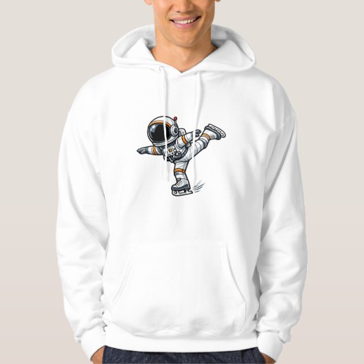 Astronauten-Eiskunstlauf Hoodie (Vorderseite)