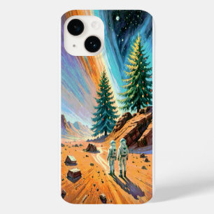 Astronauten erforschen die Landschaft der Alien Case-Mate iPhone 14 Hülle