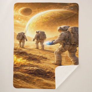 Astronauten erkunden gelben Planeten Sherpadecke