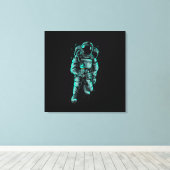 Astronauten essen Eiscreme gesteppte Canvas Print Leinwanddruck (Insitu (Holzboden))
