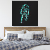 Astronauten essen Eiscreme gesteppte Canvas Print Leinwanddruck (Insitu (Schlafzimmer))