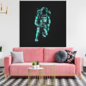 Astronauten essen Eiscreme gesteppte Canvas Print Leinwanddruck (Insitu (Wohnzimmer))