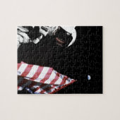 Astronauten-Flaggen-Erdmond-Foto der NASAs Apollo Puzzle (Horizontal)