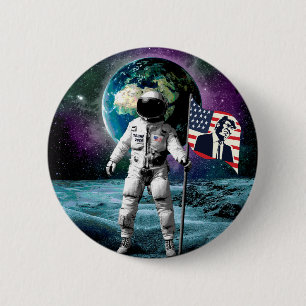 Astronauten für Trump 2024 Einladung Button