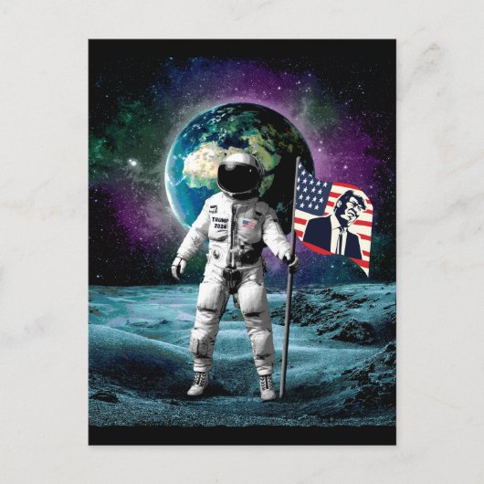 Astronauten für Trump 2024 Einladung Postkarte (Vorderseite)