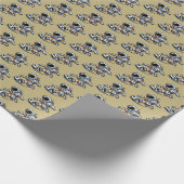 Astronauten-Fußball Geschenkpapier (Ecke)
