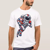 Astronauten-Fußball T-Shirt (Vorderseite)