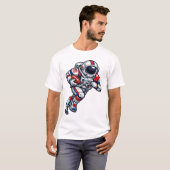 Astronauten-Fußball T-Shirt (Vorne ganz)