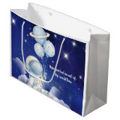 Astronauten-Geburtstags-Geschenktüte Große Geschenktüte (Vorderseite Schrägansicht)