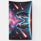 Astronauten im Liebe-Banner Banner (Vertikal)