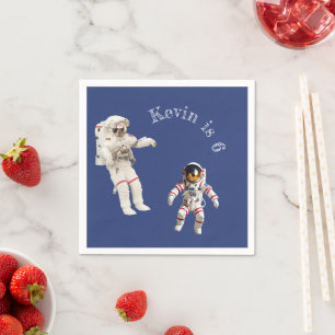 Astronauten im Monogrammnamen Serviette