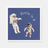 Astronauten im Monogrammnamen Serviette (Vorderseite)