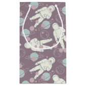 Astronauten im Raum-Muster Kleine Geschenktüte (Rückseite)