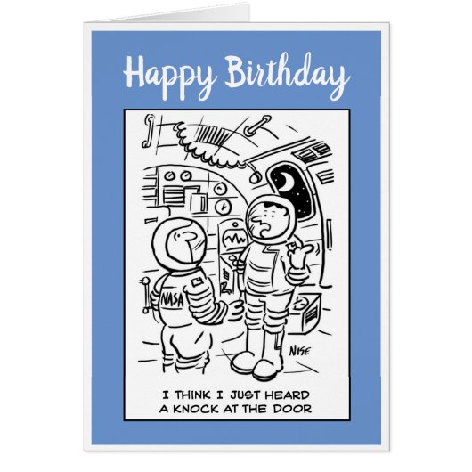 Astronauten im Weltraum denken, es gibt einen Knoc (Vorne)