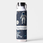 Astronauten im Weltraum Stars & Planets Custom Kid Trinkflasche (Vorne)