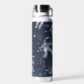 Astronauten im Weltraum Stars & Planets Custom Kid Trinkflasche (Rückseite)