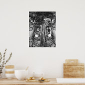 Astronauten in Gemini 6A Raumsonde eingesetzt Poster (Küche)