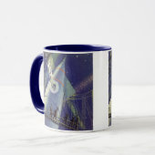 Astronauten mit Vintager Science Fiction auf Raket Tasse (Vorderseite Links)