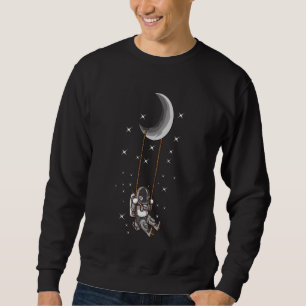 Astronauten Moon Swing Space Universum Stars Cosmo Sweatshirt