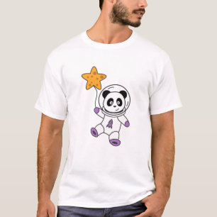 Astronauten Pandas Planet Earth Space Star T-Shirt