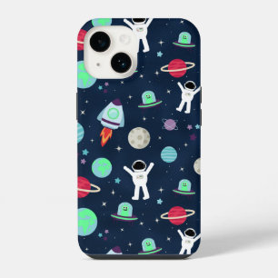 Astronauten Planeten Raketen und Aliens iPhone 14 Hülle