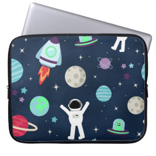 Astronauten Planeten Raketen und Aliens Laptopschutzhülle