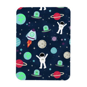Astronauten Planeten Raketen und Aliens Magnet
