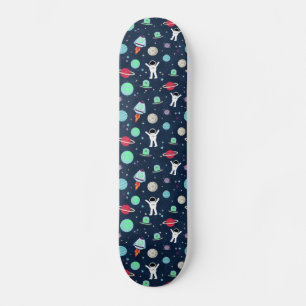 Astronauten Planeten Raketen und Aliens Skateboard