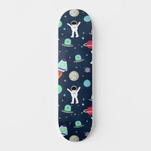 Astronauten Planeten Raketen und Aliens Skateboard