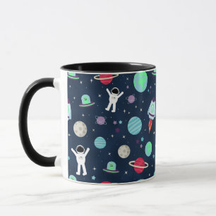 Astronauten Planeten Raketen und Aliens Tasse