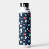 Astronauten Planeten Raketen und Aliens Trinkflasche (Links)
