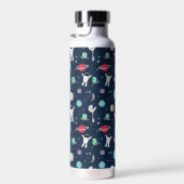 Astronauten Planeten Raketen und Aliens Trinkflasche (Rechts)