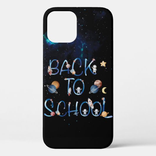 Astronauten Planets Space, zurück zur Schule Case-Mate iPhone Hülle (Rückseite)