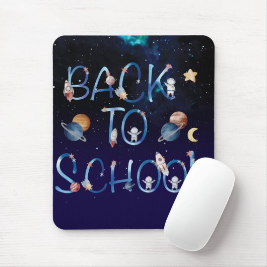 Astronauten Planets Space, zurück zur Schule Mousepad (Mit Mouse)