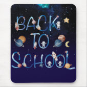 Astronauten Planets Space, zurück zur Schule Mousepad (Vorne)