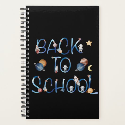 Astronauten Planets Space, zurück zur Schule Planer (Vorderseite)
