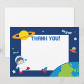 Astronauten-Raum danken Ihnen, freien Raum zu Dankeskarte (Vorne/Hinten)