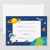 Astronauten-Raum danken Ihnen zu kardieren Dankeskarte (Vorne/Hinten)