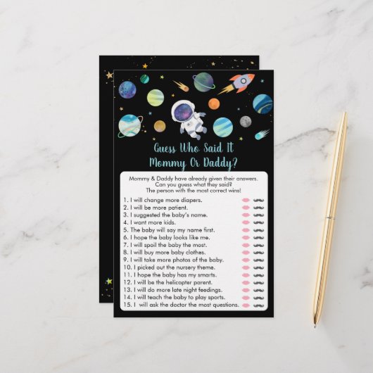 Astronauten Raumfahrer, der gesagt hat, es sei ein (Vorderseite/Rückseite Beispiel)