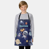 Astronauten Raumfahrer Kinder Schürze (Getragen)
