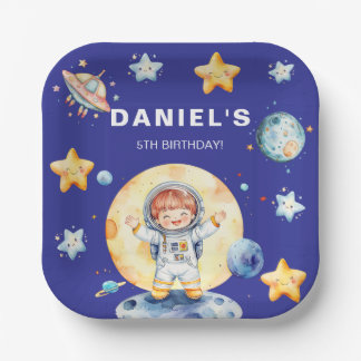 Astronauten Raumfahrt-Themed Custom Birthday Party Pappteller
