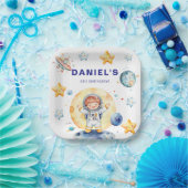 Astronauten Raumfahrt-Themed Custom Birthday Party Pappteller (Party)