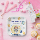 Astronauten Raumfahrt-Themed Custom Birthday Party Pappteller (Party)